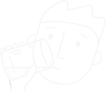 Line drawing of a person drinking from a cup with a straw.